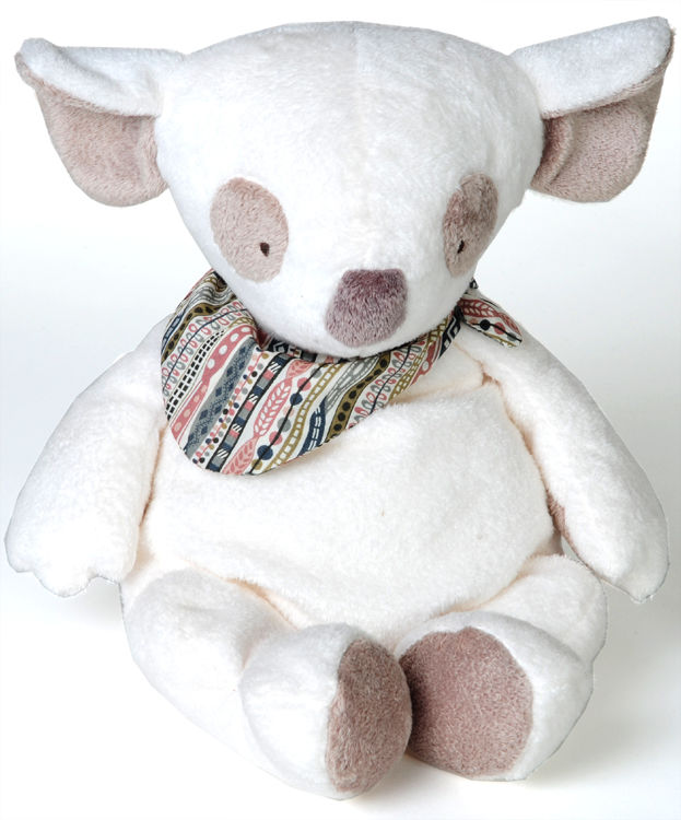  balun koala peluche medium blanc marron bandana 